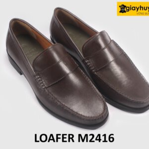 Giày da lười nam trẻ trung sang trọng nâu Loafer M2416 003