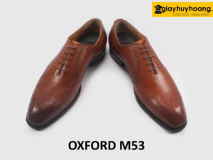 Giày tây oxford da nam cá tính đục lỗ Brogues M53 004