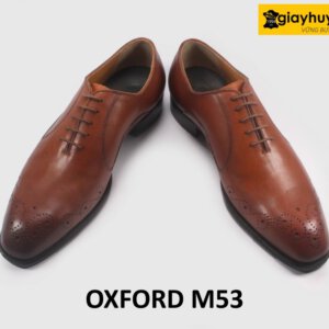 Giày tây oxford da nam cá tính đục lỗ Brogues M53 004