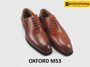 Giày tây oxford da nam cá tính đục lỗ Brogues M53 003
