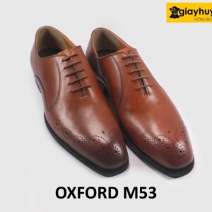 Giày tây oxford da nam cá tính đục lỗ Brogues M53 003