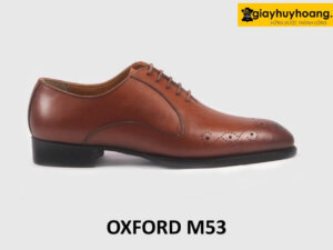 Giày tây oxford da nam cá tính đục lỗ Brogues M53 001
