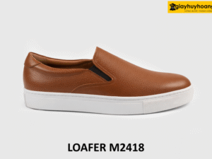 Giày lười thời trang nam đế bằng cao su sneaker 17068+M2418 003