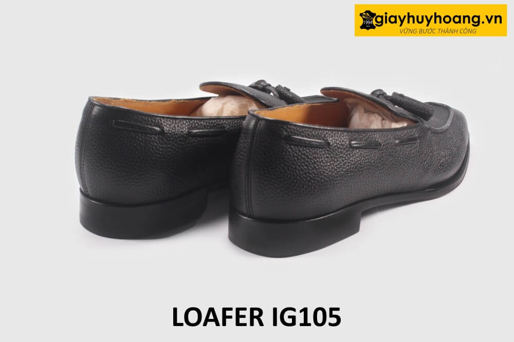 ban-giay-luoi-da-nam-cao-cap-loafer-ig105-001 Giày lười da nam dập vân hạt cao cấp Loafer IG105 005