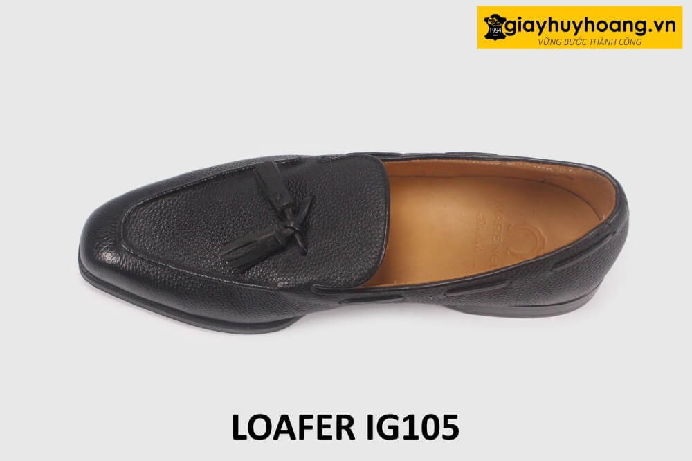 ban-giay-luoi-da-nam-cao-cap-loafer-ig105-004 Giày lười da nam dập vân hạt cao cấp Loafer IG105 002