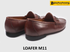 Giày lười nam màu nâu khóa horesit trẻ trung Loafer M11 005