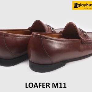 Giày lười nam màu nâu khóa horesit trẻ trung Loafer M11 005