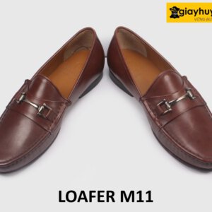 Giày lười nam màu nâu khóa horesit trẻ trung Loafer M11 004