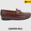 Giày lười nam màu nâu khóa horesit trẻ trung Loafer M11 001
