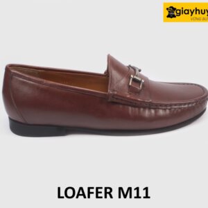 Giày lười nam màu nâu khóa horesit trẻ trung Loafer M11 001