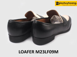 Giày lười nam vân hạt màu đen phối trắng Loafer LF09M 005