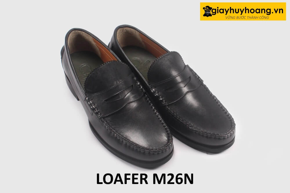 ban-giay-luoi-da-nam-cao-cap-loafer-m26n-002 Giày da nam cao cấp mũi tròn phong cách Loafer M26N 003