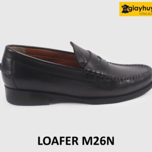 Giày da nam cao cấp mũi tròn phong cách Loafer M26N 001