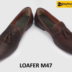 Giày lười nam da đan xen thủ công Tassel Loafer M47 004