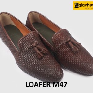 Giày lười nam da đan xen thủ công Tassel Loafer M47 003