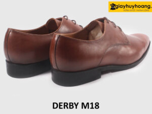 Giày công sở da nam trẻ trung thời trang màu nâu Derby M18 008