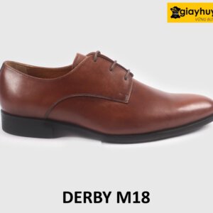 Giày công sở da nam trẻ trung thời trang màu nâu Derby M18 001