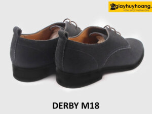 Giày da lộn xanh công sở thời trang nam Derby M18 004