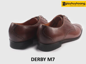 Giày da nam đẹp công sở màu nâu Derby M7 004