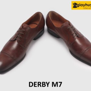 Giày da nam đẹp công sở màu nâu Derby M7 003