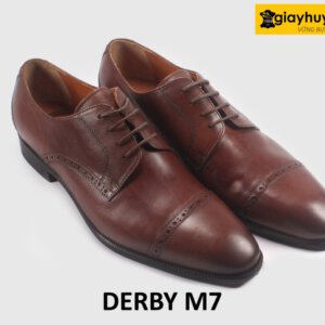 Giày da nam đẹp công sở màu nâu Derby M7 002