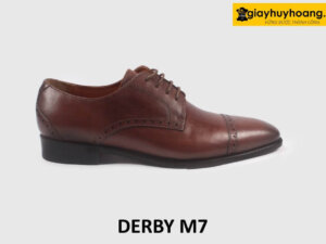 Giày da nam đẹp công sở màu nâu Derby M7 001