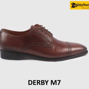 Giày da nam đẹp công sở màu nâu Derby M7 001