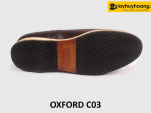 Giày tây oxford da nam màu nâu mũi tròn C03 006
