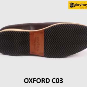 Giày tây oxford da nam màu nâu mũi tròn C03 006