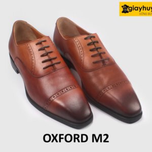 Giày da oxford nam màu bò công sở đẹp M2C 003