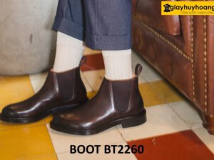 Giày da nam bền bỉ chelsea boot cổ thấp BT2260 001