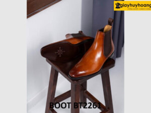 Giày da nam phong cách đẹp ngầu chelsea boot BT2261 001