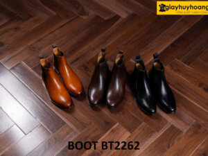 Giày da nam trẻ trung đế khâu bền bỉ chelsea boot BT2262 001