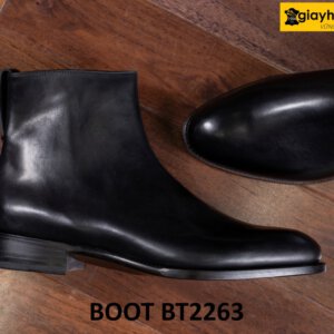 Giày da boot nam cổ cao thời trang khóa kéo BT2263 003