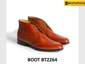 Giày da nam dập vân sọc da epsom chukka Boot BT2264 001
