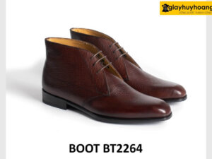 Giày da nam dập vân sọc da epsom chukka Boot BT2264 004