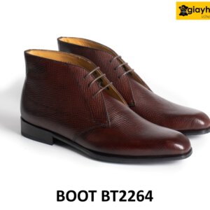 Giày da nam dập vân sọc da epsom chukka Boot BT2264 004