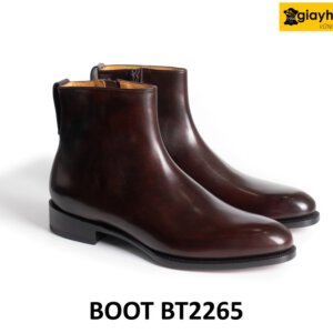 Giày da boot nam cổ cao thời trang khóa kéo BT2263 008