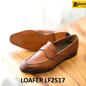 Giày da lười nam màu bò cao cấp chính hãng loafer LF2517 002