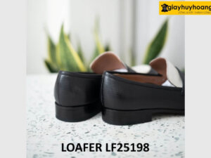 Giày lười nam màu đen phối trắng trẻ trung loafer LF2518 004