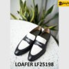 Giày lười nam màu đen phối trắng trẻ trung loafer LF2518 001