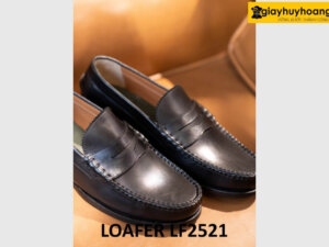 Giày lười nam mũi tròn chính hãng mocassin loafer LF2521 003