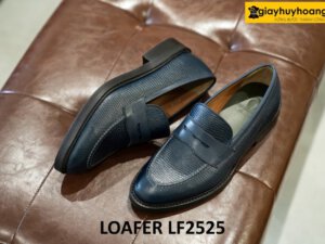 Giày da nam dập vân hạt kỳ đà sang trọng loafer LF2525 004