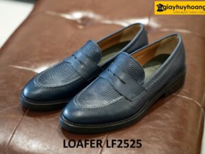 Giày da nam dập vân hạt kỳ đà sang trọng loafer LF2525 001
