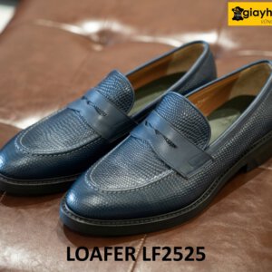 Giày da nam dập vân hạt kỳ đà sang trọng loafer LF2525 001