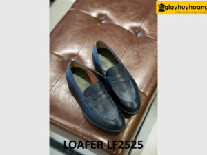 Giày da nam dập vân hạt kỳ đà sang trọng loafer LF2525 002