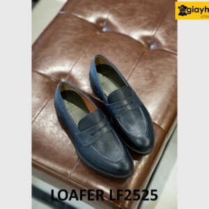 Giày da nam dập vân hạt kỳ đà sang trọng loafer LF2525 002