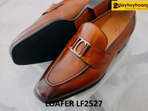 Giày lười nam đế da khâu chỉ cao cấp loafer LF2527 005