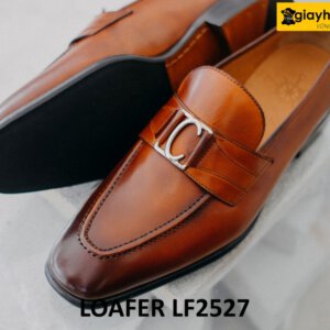 Giày lười nam đế da khâu chỉ cao cấp loafer LF2527 005