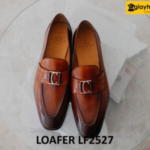 Giày lười nam đế da khâu chỉ cao cấp loafer LF2527 004